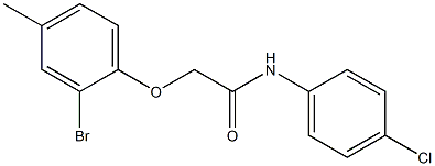 2-(2-bromo-4-methylphenoxy)-N-(4-chlorophenyl)acetamide 结构式