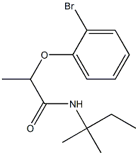 2-(2-bromophenoxy)-N-(2-methylbutan-2-yl)propanamide 结构式