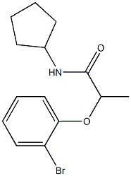 2-(2-bromophenoxy)-N-cyclopentylpropanamide 结构式