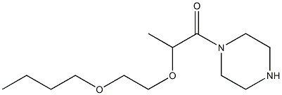 2-(2-butoxyethoxy)-1-(piperazin-1-yl)propan-1-one 结构式