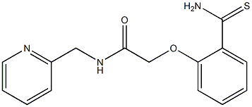 2-(2-carbamothioylphenoxy)-N-(pyridin-2-ylmethyl)acetamide 结构式