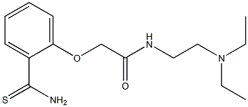 2-(2-carbamothioylphenoxy)-N-[2-(diethylamino)ethyl]acetamide 结构式