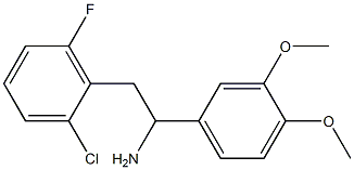 2-(2-chloro-6-fluorophenyl)-1-(3,4-dimethoxyphenyl)ethan-1-amine 结构式