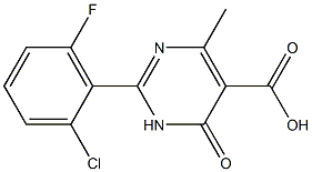 2-(2-chloro-6-fluorophenyl)-4-methyl-6-oxo-1,6-dihydropyrimidine-5-carboxylic acid 结构式