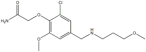 2-(2-chloro-6-methoxy-4-{[(3-methoxypropyl)amino]methyl}phenoxy)acetamide 结构式