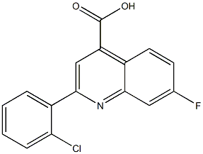 2-(2-chlorophenyl)-7-fluoroquinoline-4-carboxylic acid 结构式