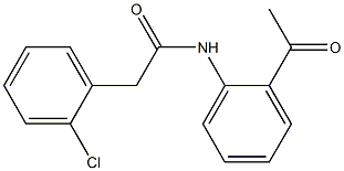 2-(2-chlorophenyl)-N-(2-acetylphenyl)acetamide 结构式