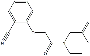 2-(2-cyanophenoxy)-N-ethyl-N-(2-methylprop-2-enyl)acetamide 结构式