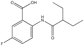 2-(2-ethylbutanamido)-5-fluorobenzoic acid 结构式