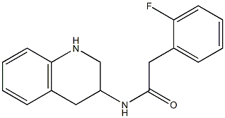 2-(2-fluorophenyl)-N-(1,2,3,4-tetrahydroquinolin-3-yl)acetamide 结构式