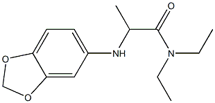 2-(2H-1,3-benzodioxol-5-ylamino)-N,N-diethylpropanamide 结构式