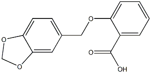 2-(2H-1,3-benzodioxol-5-ylmethoxy)benzoic acid 结构式