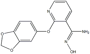 2-(2H-1,3-benzodioxol-5-yloxy)-N'-hydroxypyridine-3-carboximidamide 结构式