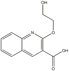 2-(2-hydroxyethoxy)quinoline-3-carboxylic acid 结构式