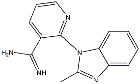 2-(2-methyl-1H-benzimidazol-1-yl)pyridine-3-carboximidamide 结构式