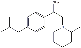 2-(2-methylpiperidin-1-yl)-1-[4-(2-methylpropyl)phenyl]ethan-1-amine 结构式