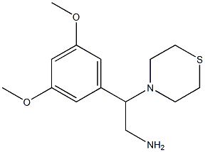 2-(3,5-dimethoxyphenyl)-2-(thiomorpholin-4-yl)ethan-1-amine 结构式