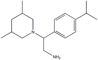 2-(3,5-dimethylpiperidin-1-yl)-2-[4-(propan-2-yl)phenyl]ethan-1-amine 结构式
