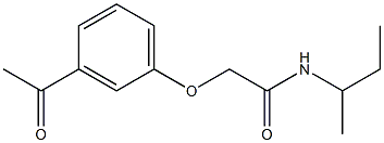 2-(3-acetylphenoxy)-N-(sec-butyl)acetamide 结构式