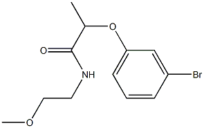 2-(3-bromophenoxy)-N-(2-methoxyethyl)propanamide 结构式