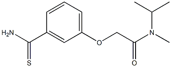 2-(3-carbamothioylphenoxy)-N-methyl-N-(propan-2-yl)acetamide 结构式