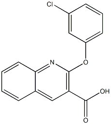 2-(3-chlorophenoxy)quinoline-3-carboxylic acid 结构式