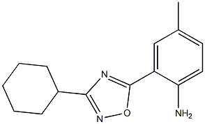 2-(3-cyclohexyl-1,2,4-oxadiazol-5-yl)-4-methylaniline 结构式