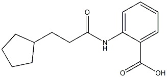 2-(3-cyclopentylpropanamido)benzoic acid 结构式