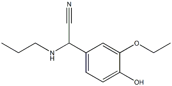 2-(3-ethoxy-4-hydroxyphenyl)-2-(propylamino)acetonitrile 结构式