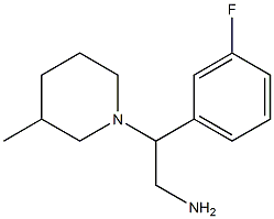 2-(3-fluorophenyl)-2-(3-methylpiperidin-1-yl)ethanamine 结构式