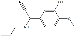 2-(3-hydroxy-4-methoxyphenyl)-2-(propylamino)acetonitrile 结构式