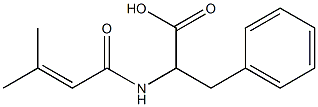 2-(3-methylbut-2-enamido)-3-phenylpropanoic acid 结构式