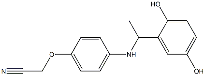 2-(4-{[1-(2,5-dihydroxyphenyl)ethyl]amino}phenoxy)acetonitrile 结构式