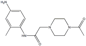 2-(4-acetylpiperazin-1-yl)-N-(4-amino-2-methylphenyl)acetamide 结构式