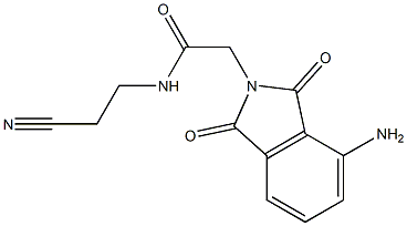 2-(4-amino-1,3-dioxo-2,3-dihydro-1H-isoindol-2-yl)-N-(2-cyanoethyl)acetamide 结构式