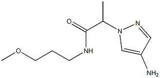 2-(4-amino-1H-pyrazol-1-yl)-N-(3-methoxypropyl)propanamide 结构式