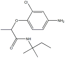 2-(4-amino-2-chlorophenoxy)-N-(2-methylbutan-2-yl)propanamide 结构式