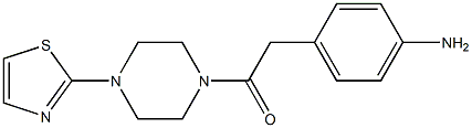 2-(4-aminophenyl)-1-[4-(1,3-thiazol-2-yl)piperazin-1-yl]ethan-1-one 结构式