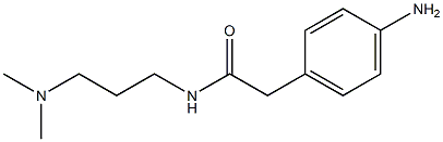 2-(4-aminophenyl)-N-[3-(dimethylamino)propyl]acetamide 结构式