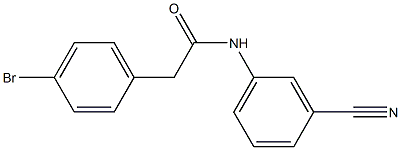 2-(4-bromophenyl)-N-(3-cyanophenyl)acetamide 结构式