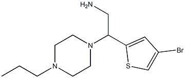 2-(4-bromothiophen-2-yl)-2-(4-propylpiperazin-1-yl)ethan-1-amine 结构式