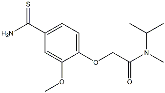 2-(4-carbamothioyl-2-methoxyphenoxy)-N-methyl-N-(propan-2-yl)acetamide 结构式