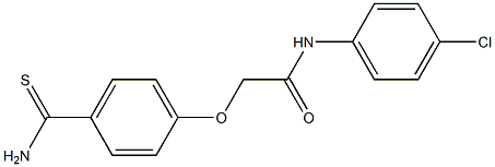 2-(4-carbamothioylphenoxy)-N-(4-chlorophenyl)acetamide 结构式