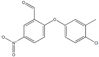 2-(4-chloro-3-methylphenoxy)-5-nitrobenzaldehyde 结构式