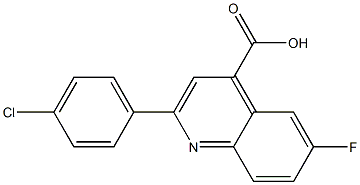 2-(4-chlorophenyl)-6-fluoroquinoline-4-carboxylic acid 结构式
