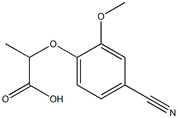 2-(4-cyano-2-methoxyphenoxy)propanoic acid 结构式