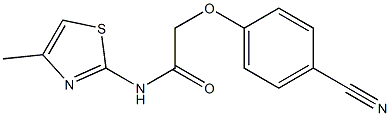 2-(4-cyanophenoxy)-N-(4-methyl-1,3-thiazol-2-yl)acetamide 结构式