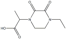 2-(4-ethyl-2,3-dioxopiperazin-1-yl)propanoic acid 结构式