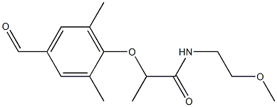 2-(4-formyl-2,6-dimethylphenoxy)-N-(2-methoxyethyl)propanamide 结构式