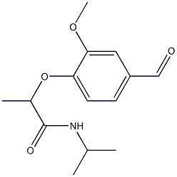 2-(4-formyl-2-methoxyphenoxy)-N-(propan-2-yl)propanamide 结构式